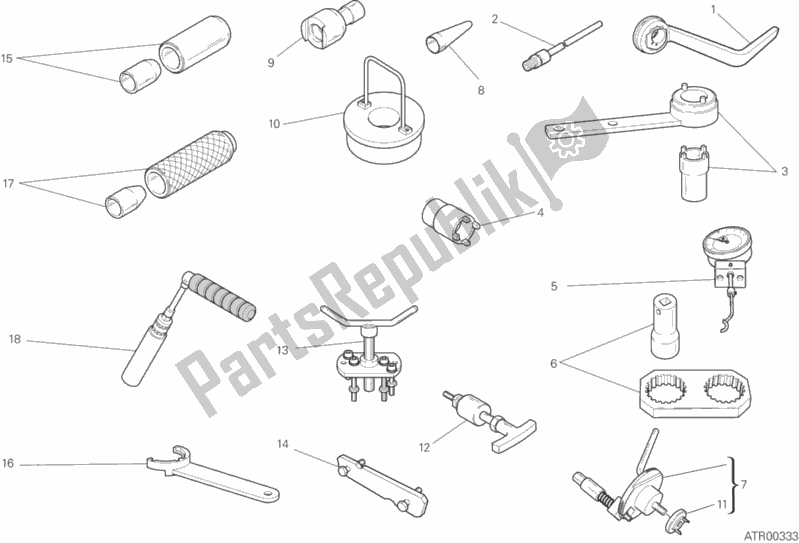 Toutes les pièces pour le 01a - Outils De Service D'atelier du Ducati Diavel Titanium 1200 2015 Toutes les pièces pour le 01a - Outils De Service D'atelier du Ducati Diavel Titanium 1200 2015